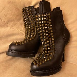 Jeffrey Campbell Devour leather studded stiletto